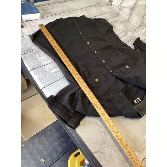 Anne Klein Standard Contrast-Panel Shirt Black Supima Cotton Size 2/M - Picture 3 of 5